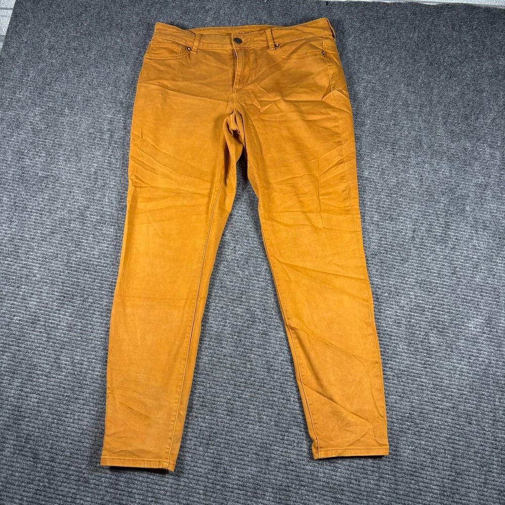 Maurices Pants Womens L-R Yellow Excellent Skinny Mid Rise Mustard Twill